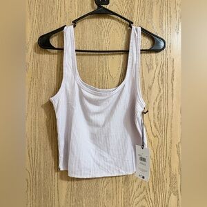 RVCA Light Purple Ribbed Crop Top